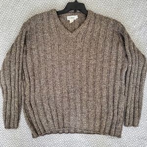 Sz XL L. L. Bean Heavy Warm Gray Sweater